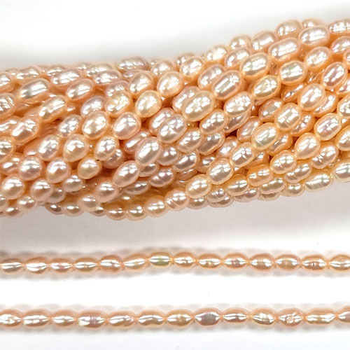 FRESHWATER PEARL RICE 3.5-4MM NATURAL PEACH